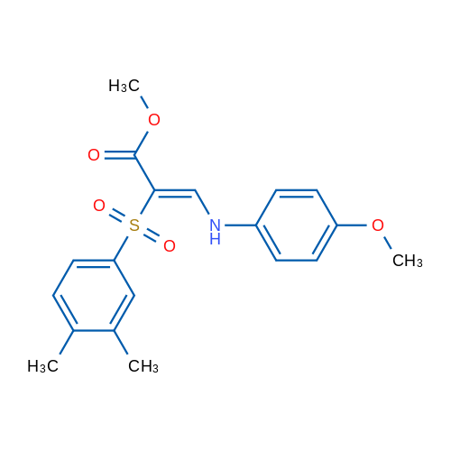Methyl (2Z)-2-(3,4-dimethylbenzenesulfonyl)-3-[(4-methoxyphenyl)amino]prop-2-enoate 1g