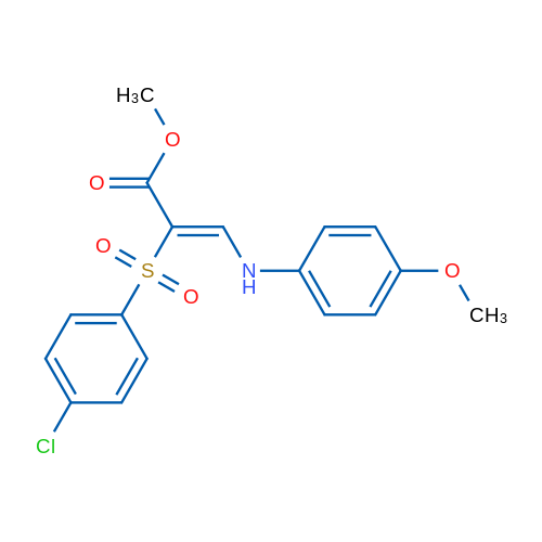 Methyl (2Z)-2-(4-chlorobenzenesulfonyl)-3-[(4-methoxyphenyl)amino]prop-2-enoate 1g