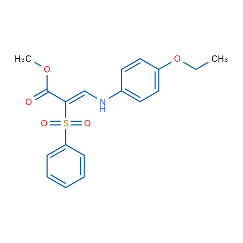 Methyl (2Z)-2-(benzenesulfonyl)-3-[(4-ethoxyphenyl)amino]prop-2-enoate 1g