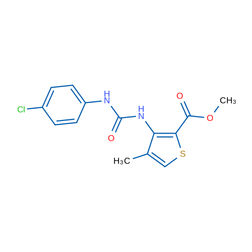 Methyl 3-{[(4-chlorophenyl)carbamoyl]amino}-4-methylthiophene-2-carboxylate 1g