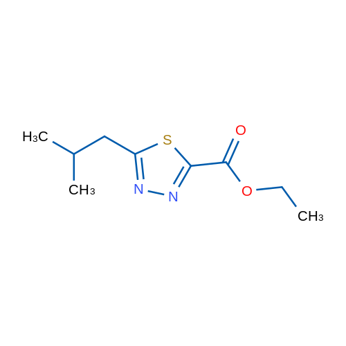 Ethyl 5-isobutyl-1,3,4-thiadiazole-2-carboxylate 1g