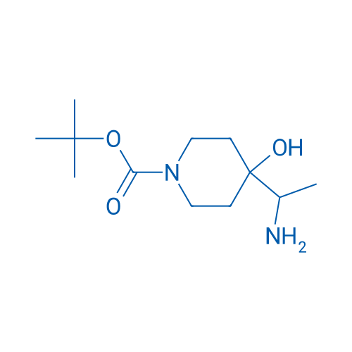 tert-Butyl 4-(1-aminoethyl)-4-hydroxypiperidine-1-carboxylate 250mg