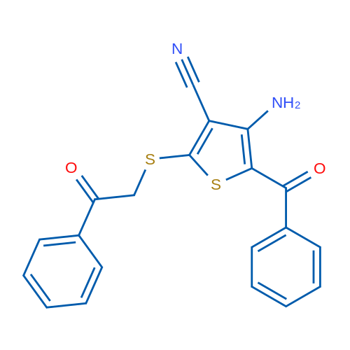 4-Amino-5-benzoyl-2-[(2-oxo-2-phenylethyl)sulfanyl]thiophene-3-carbonitrile 1g