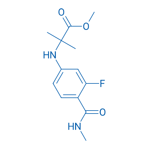 Methyl 2-((3-fluoro-4-(methylcarbamoyl)phenyl)amino)-2-methylpropanoate 100mg