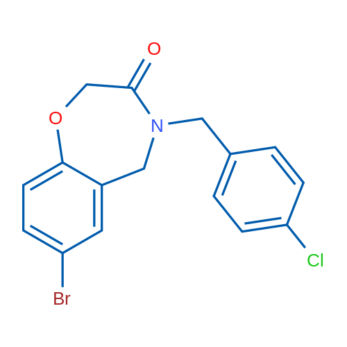 7-Bromo-4-[(4-chlorophenyl)methyl]-2,3,4,5-tetrahydro-1,4-benzoxazepin-3-one 1g
