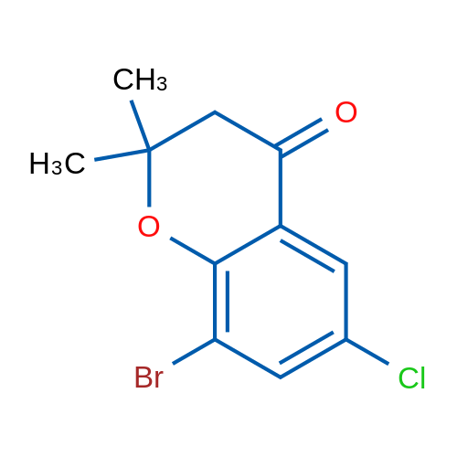 8-Bromo-6-chloro-2,2-dimethylchroman-4-one 5g