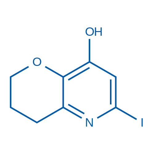 6-Iodo-3,4-dihydro-2H-pyrano[3,2-b]pyridin-8-ol 1g