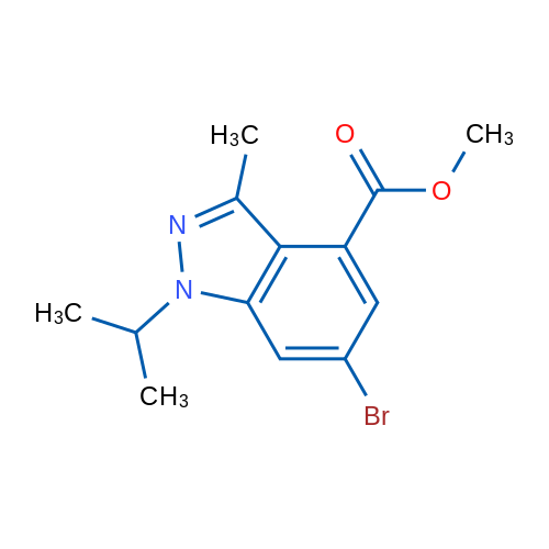 Methyl 6-bromo-1-isopropyl-3-methyl-1H-indazole-4-carboxylate 1g