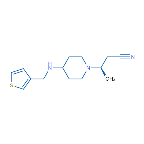 (R)-3-(4-((Thiophen-3-ylmethyl)amino)piperidin-1-yl)butanenitrile 1g