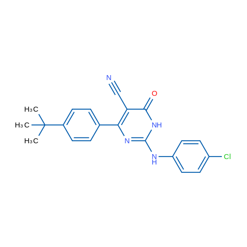 4-(4-tert-Butylphenyl)-2-[(4-chlorophenyl)amino]-6-oxo-1,6-dihydropyrimidine-5-carbonitrile 1g