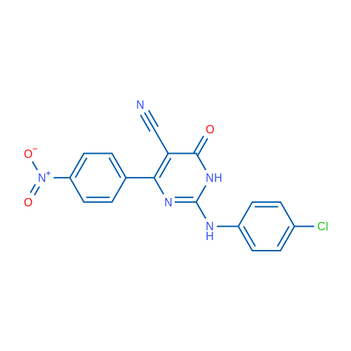 2-[(4-Chlorophenyl)amino]-4-(4-nitrophenyl)-6-oxo-1,6-dihydropyrimidine-5-carbonitrile 1g