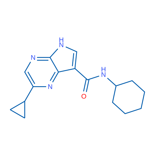 N-Cyclohexyl-2-cyclopropyl-5H-pyrrolo[2,3-b]pyrazine-7-carboxamide 1g
