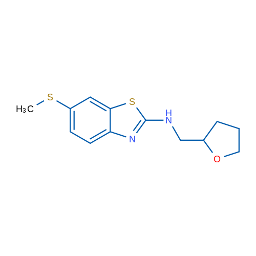 6-(methylthio)-N-(tetrahydrofuran-2-ylmethyl)-1,3-benzothiazol-2-amine 250mg