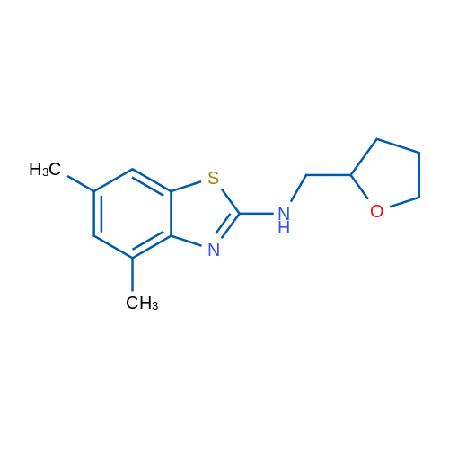 4,6-dimethyl-N-(tetrahydrofuran-2-ylmethyl)-1,3-benzothiazol-2-amine 1g