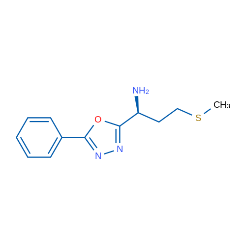 (S)-3-(Methylthio)-1-(5-phenyl-1,3,4-oxadiazol-2-yl)propan-1-amine 1g