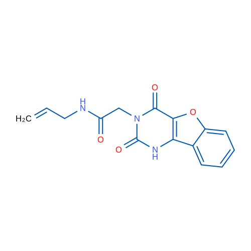 2-{4,6-dioxo-8-oxa-3,5-diazatricyclo[7.4.0.0^{2,7}]trideca-1(9),2(7),10,12-tetraen-5-yl}-N-(prop-2-en-1-yl)acetamide 1g
