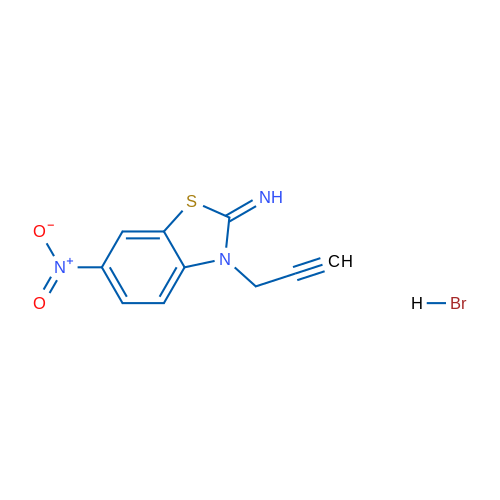 6-nitro-3-(prop-2-yn-1-yl)benzo[d]thiazol-2(3H)-imine hydrobromide 250mg