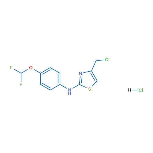 4-(chloromethyl)-N-[4-(difluoromethoxy)phenyl]-1,3-thiazol-2-amine hydrochloride 250mg