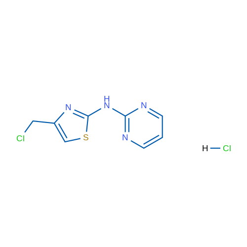 N-[4-(chloromethyl)-1,3-thiazol-2-yl]pyrimidin-2-amine hydrochloride 250mg