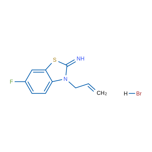 3-allyl-6-fluorobenzo[d]thiazol-2(3H)-imine hydrobromide 250mg