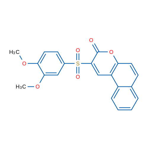 2-(3,4-Dimethoxybenzenesulfonyl)-3H-benzo[f]chromen-3-one 1g