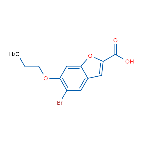 5-Bromo-6-propoxybenzofuran-2-carboxylic acid 1g