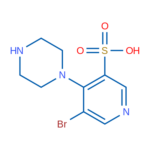 5-Bromo-4-(piperazin-1-yl)pyridine-3-sulfonic acid 1g
