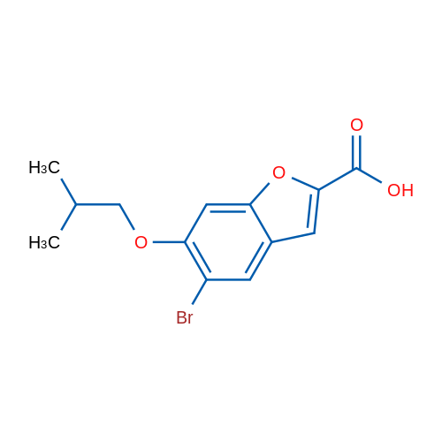 5-Bromo-6-isobutoxybenzofuran-2-carboxylic acid 1g
