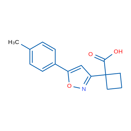 1-(5-(p-Tolyl)isoxazol-3-yl)cyclobutanecarboxylic acid 1g