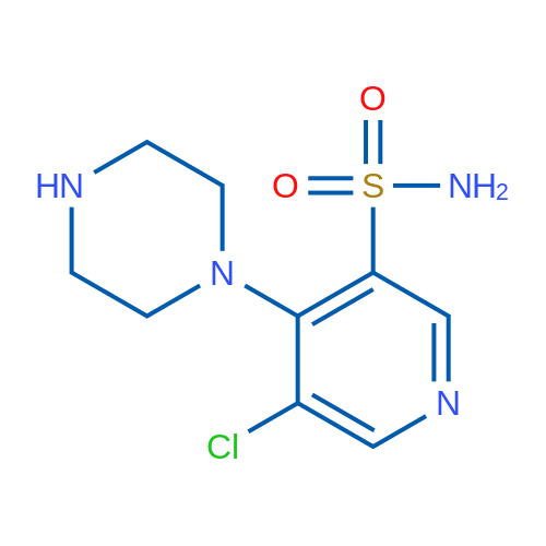 5-Chloro-4-(piperazin-1-yl)pyridine-3-sulfonamide 1g