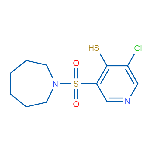 3-(Azepan-1-ylsulfonyl)-5-chloropyridine-4-thiol 1g