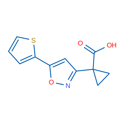 1-(5-(Thiophen-2-yl)isoxazol-3-yl)cyclopropanecarboxylic acid 1g