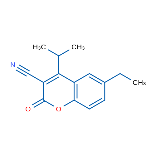 6-Ethyl-4-isopropyl-2-oxo-2H-chromene-3-carbonitrile 1g