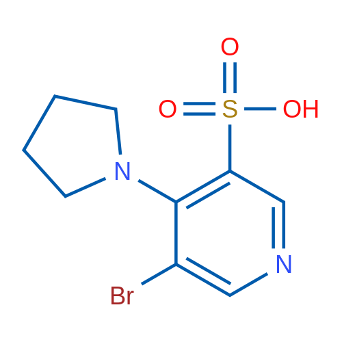5-Bromo-4-(pyrrolidin-1-yl)pyridine-3-sulfonic acid 1g