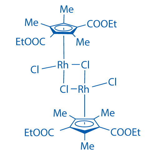 Bis[(1,2,3,4,5-η)-1,3-bis(ethoxycarbonyl)-2,4,5-trimethyl-2,4-cyclopentadien-1-yl]di-μ-chlorodichlorodirhodium 25mg