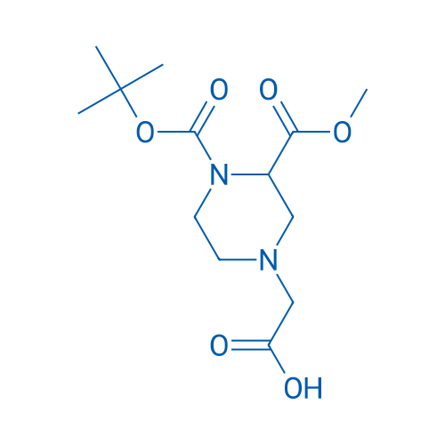 2-(4-(tert-Butoxycarbonyl)-3-(methoxycarbonyl)piperazin-1-yl)acetic acid 250mg