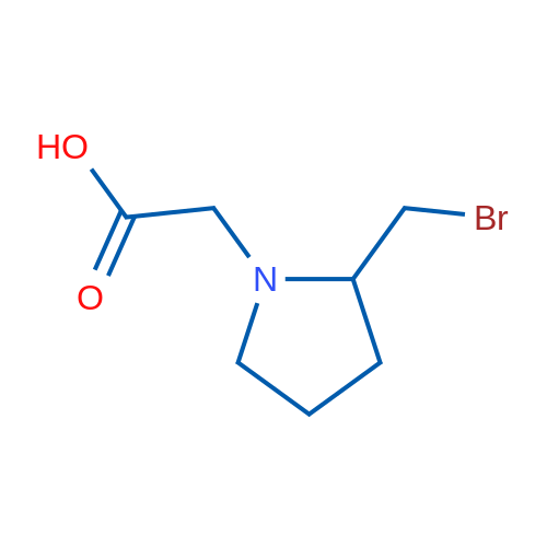 2-(2-(Bromomethyl)pyrrolidin-1-yl)acetic acid 250mg