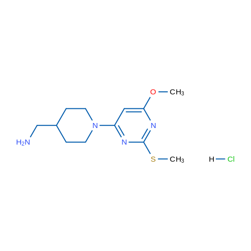 (1-(6-Methoxy-2-(methylthio)pyrimidin-4-yl)piperidin-4-yl)methanamine hydrochloride 1g
