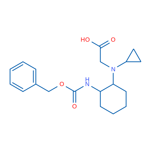 2-((2-(((Benzyloxy)carbonyl)amino)cyclohexyl)(cyclopropyl)amino)acetic acid 1g