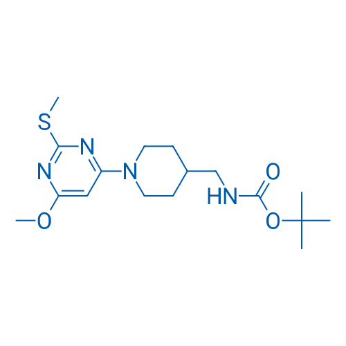 tert-Butyl ((1-(6-methoxy-2-(methylthio)pyrimidin-4-yl)piperidin-4-yl)methyl)carbamate 1g