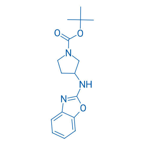 tert-Butyl 3-(benzo[d]oxazol-2-ylamino)pyrrolidine-1-carboxylate 250mg