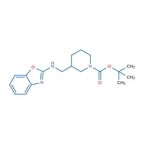 tert-Butyl 3-((benzo[d]oxazol-2-ylamino)methyl)piperidine-1-carboxylate 1g