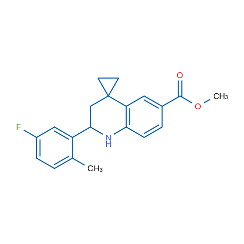 Methyl 2'-(5-fluoro-2-methylphenyl)-2',3'-dihydro-1'H-spiro[cyclopropane-1,4'-quinoline]-6'-carboxylate 1g