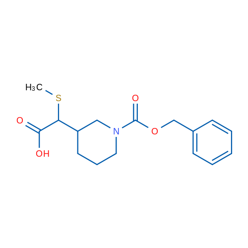 2-(1-((Benzyloxy)carbonyl)piperidin-3-yl)-2-(methylthio)acetic acid 1g