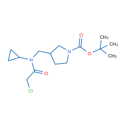 tert-Butyl 3-((2-chloro-N-cyclopropylacetamido)methyl)pyrrolidine-1-carboxylate 1g
