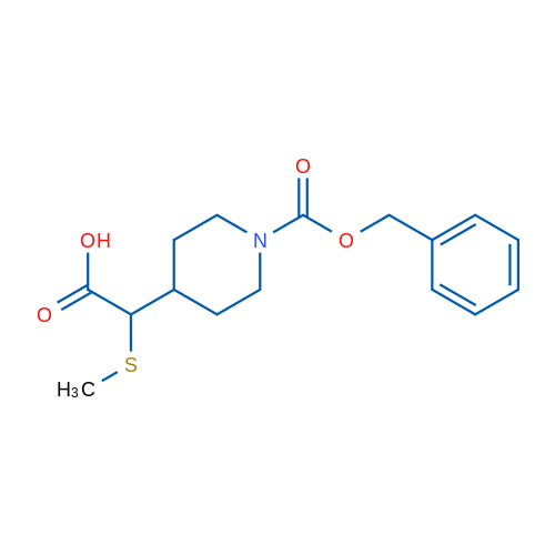 2-(1-((Benzyloxy)carbonyl)piperidin-4-yl)-2-(methylthio)acetic acid 1g
