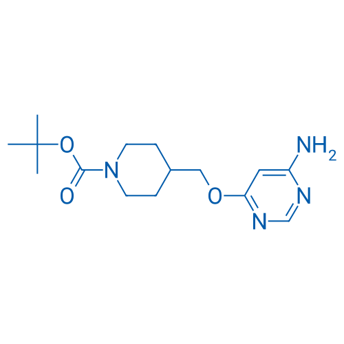 tert-Butyl 4-(((6-aminopyrimidin-4-yl)oxy)methyl)piperidine-1-carboxylate 250mg