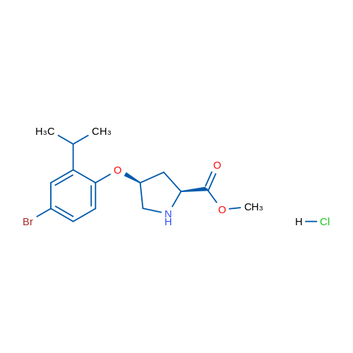 (2S,4S)-Methyl 4-(4-bromo-2-isopropylphenoxy)pyrrolidine-2-carboxylate hydrochloride 1g