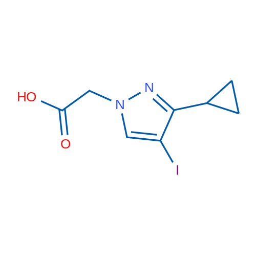 2-(3-Cyclopropyl-4-iodo-1H-pyrazol-1-yl)acetic acid 1g