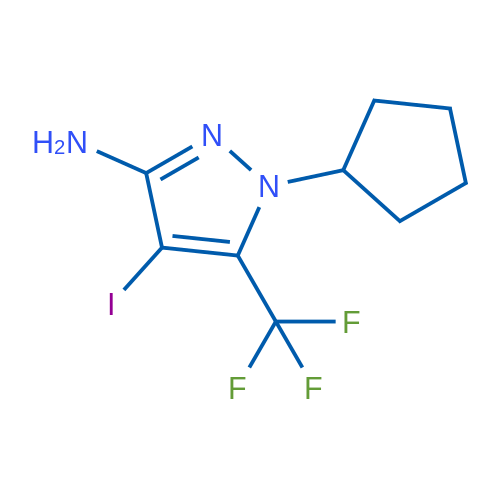 1-Cyclopentyl-4-iodo-5-(trifluoromethyl)-1H-pyrazol-3-amine 1g